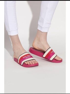 Kate Spade buttercup' Slides Sandals vacation cruise preppy new money Size 8